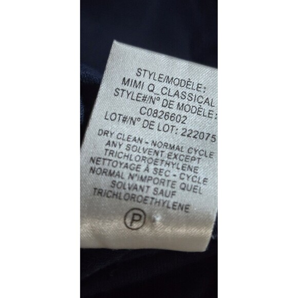 Theory Quilted Dress Women’s Large Navy Quiet Luxury Knee Length Shoulder Zip - Picture 7 of 8